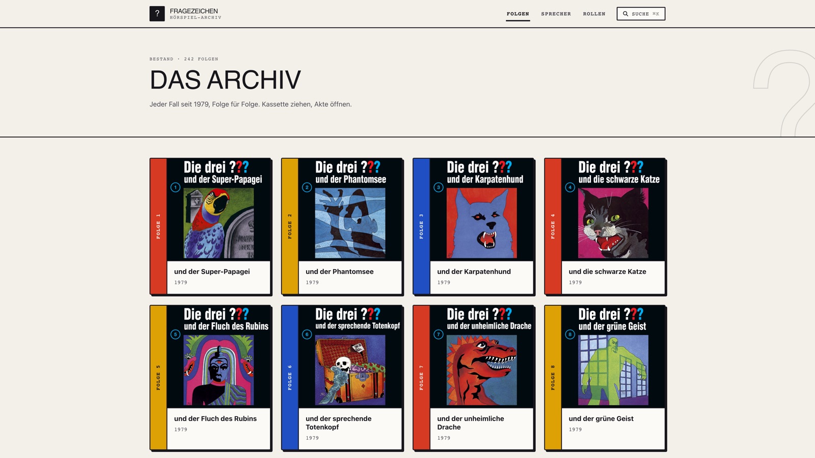 Hörspiel-Archiv — Ansicht 1