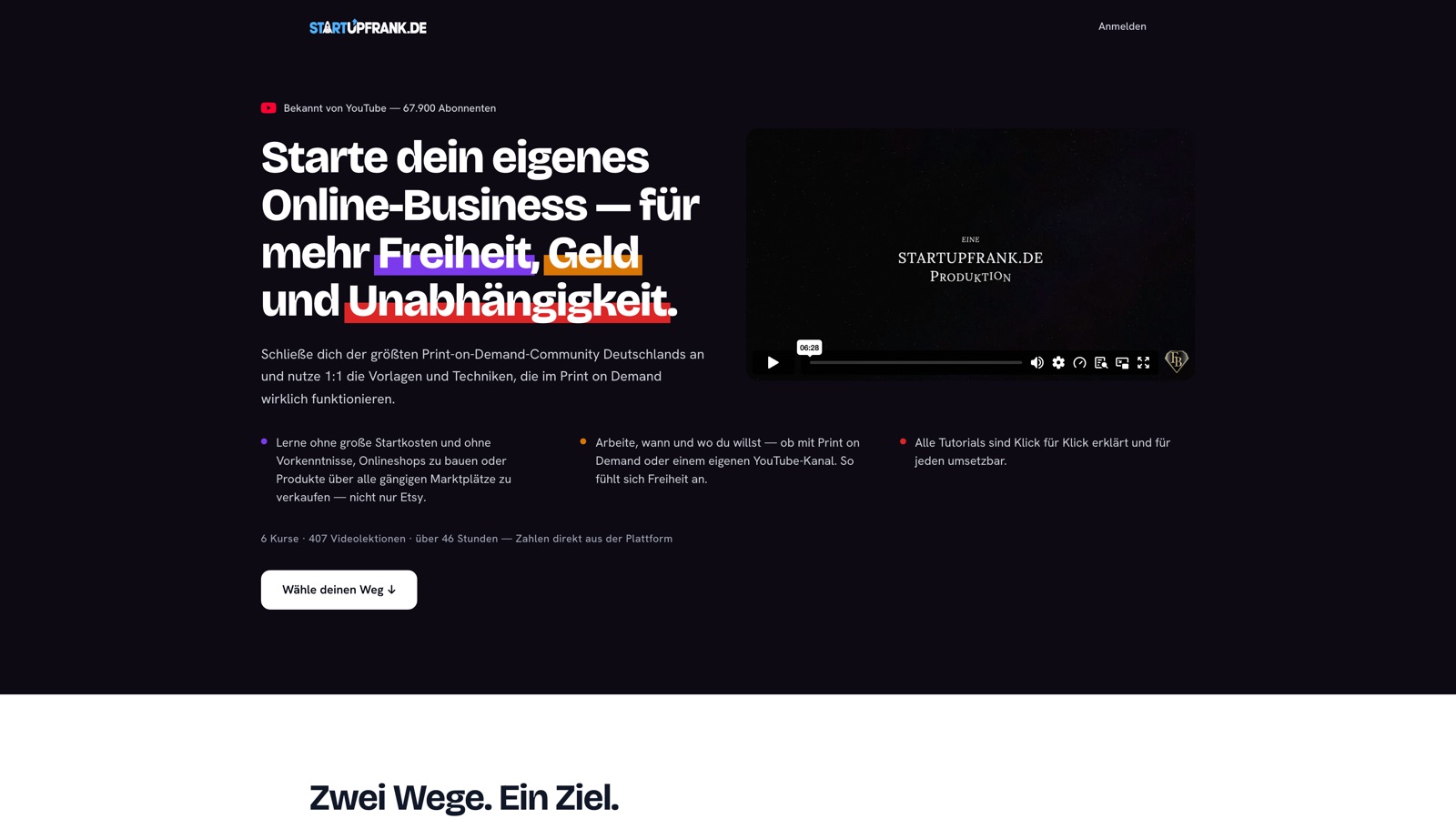 Kursplattform — Ansicht 1